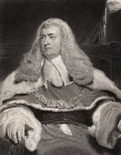 Edward Law, 1er Barón Ellenborough, grabado por G. Parker, de 